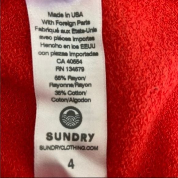 Sundry Red Love Hoodie - Picture 9 of 11